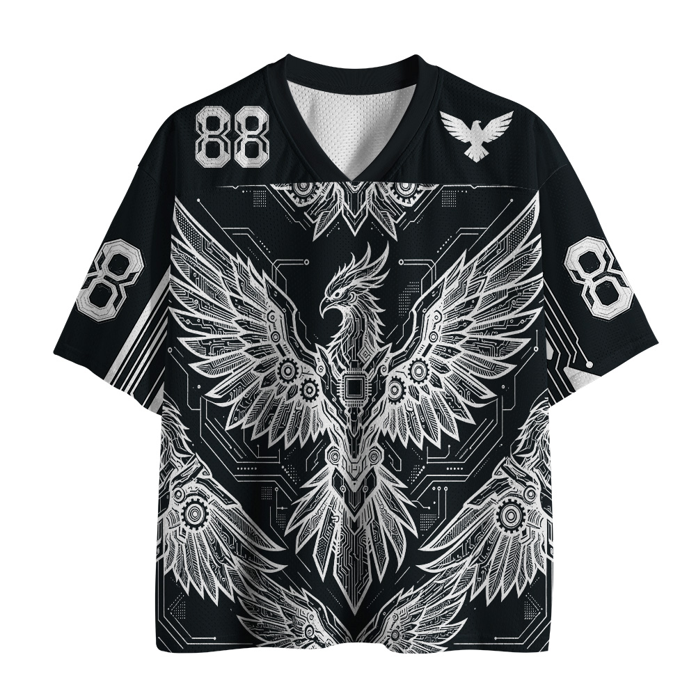 3D Printing Eagle - قميص Cyber Mechanical Eagle ذو نسيج