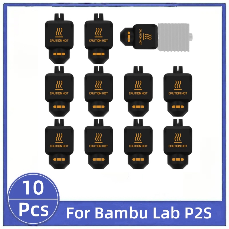 3D Printing Bambu - 10 قطع من أغطية السيليكون السوداء