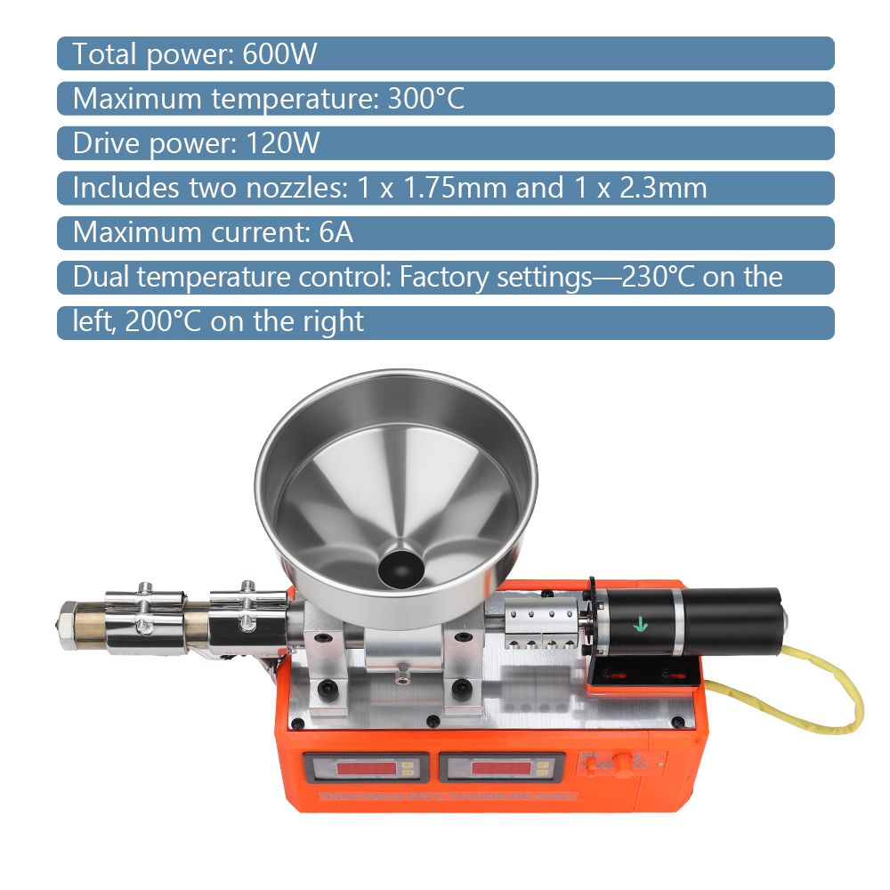 3D Printer Extruder - آلة بثق البلاستيك الصغيرة ذات اللولب
