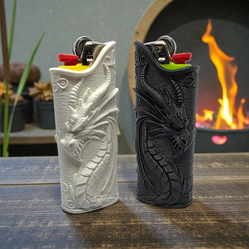 3D Printing Case - حافظة ولاعة بتصميم تنين مزخرف على