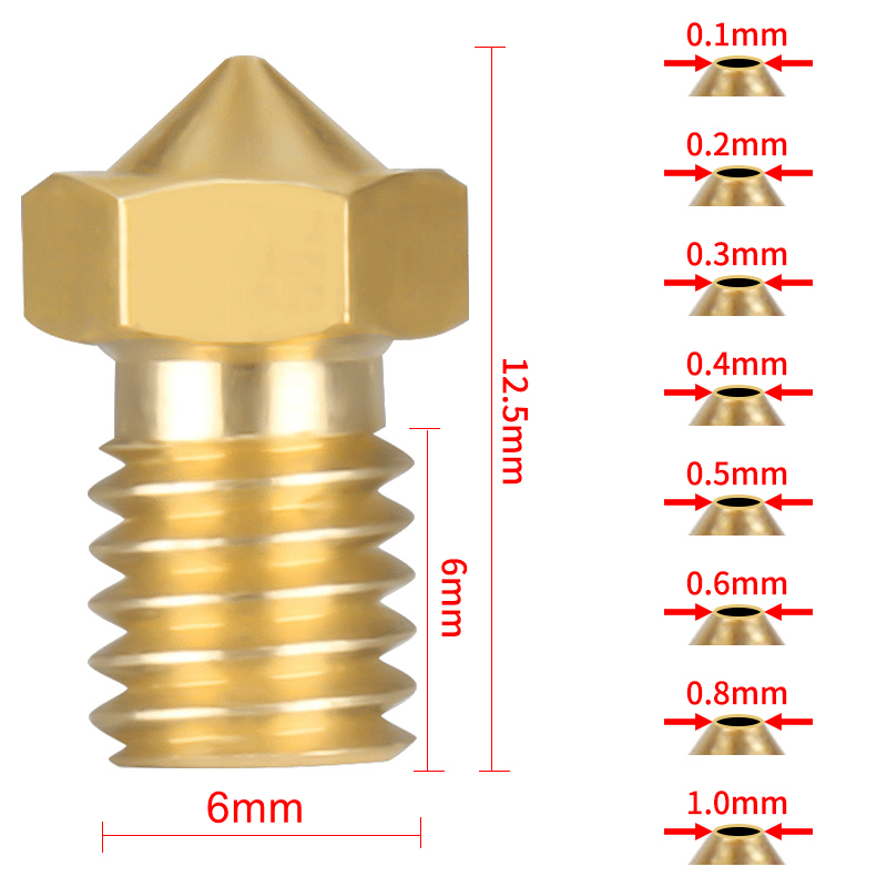 فوهة طابعة ثلاثية الأبعاد E3D  - مراجعة 3D Printer Nozzle Brass وسعره
