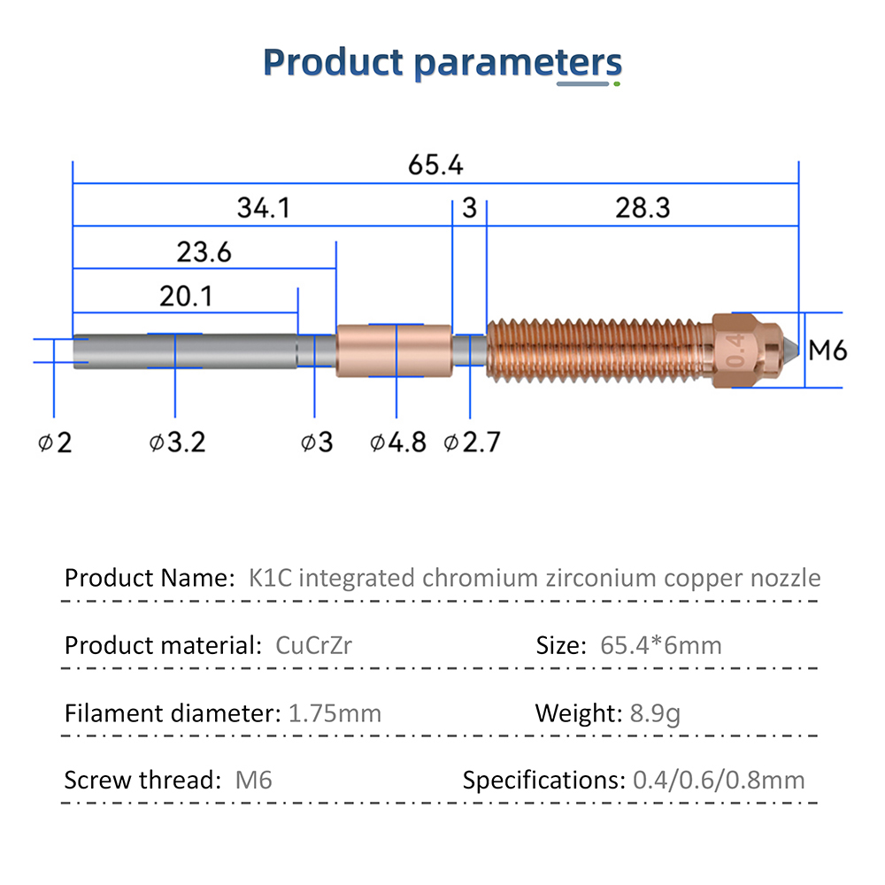 فوهة K1C محسنة متعددة الاستخدا - مراجعة 3D Printer Nozzle Brass وسعره