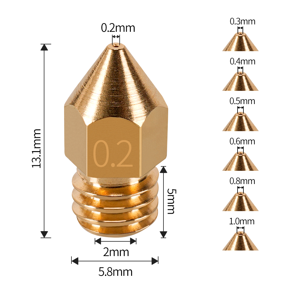 MK7 MK8 فوهة 0.4 مللي متر 0.3  - مراجعة 3D Printer Nozzle Brass وسعره