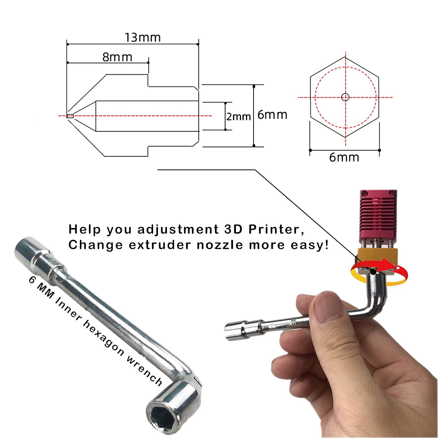 كرياليتي 20 قطعة MK8 فوهة نحاس - مراجعة 3D Printer Nozzle Brass وسعره
