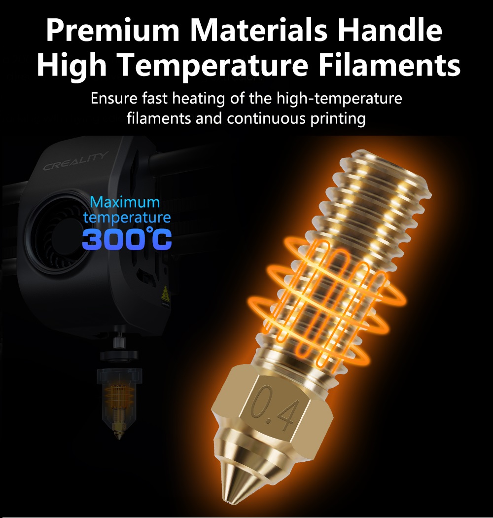 فوهة لـ Creality K1 K1 Max End - مراجعة 3D Printer Nozzle Brass وسعره