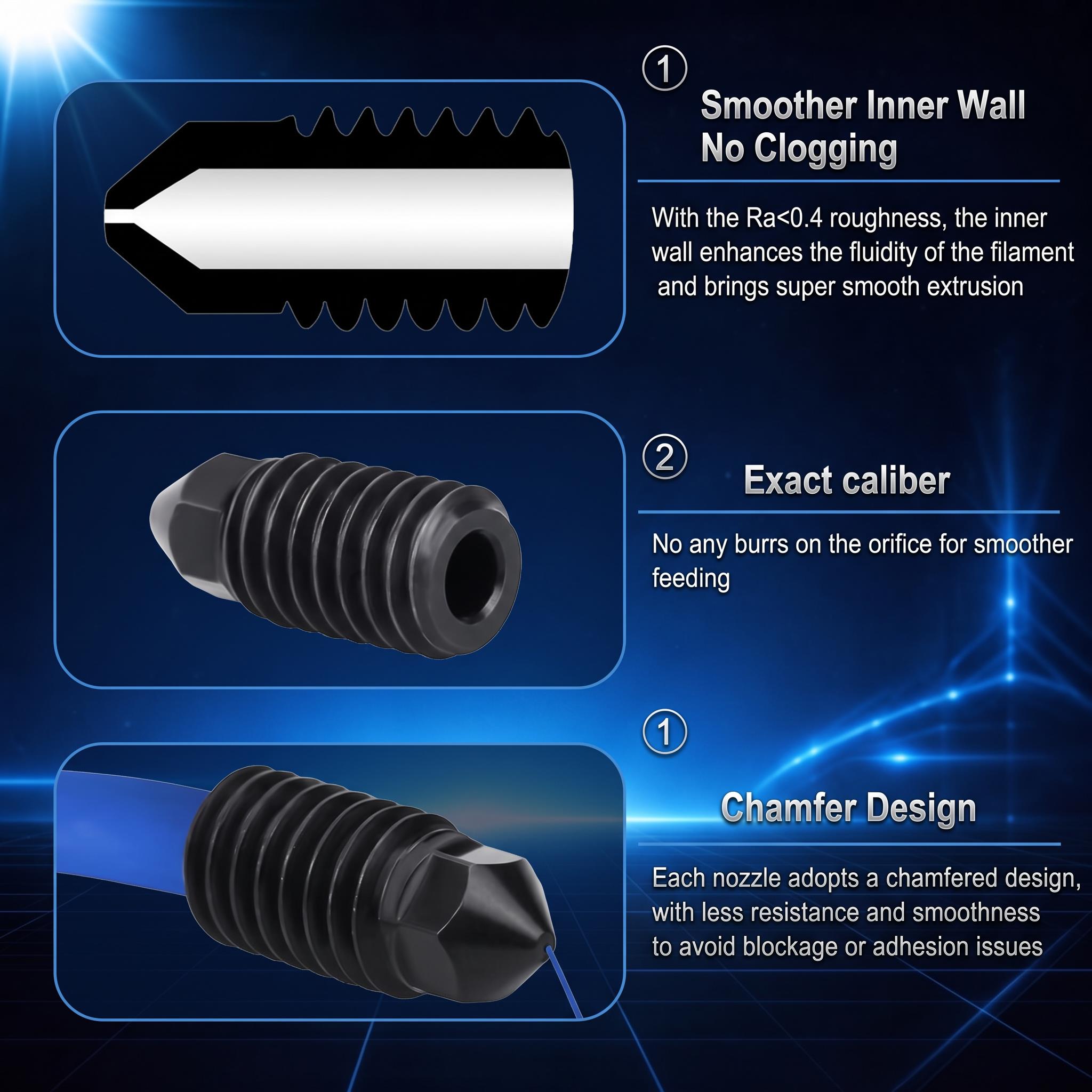 فوهة من النحاس الصلب المقوى لط - مراجعة 3D Printer Nozzle Brass وسعره