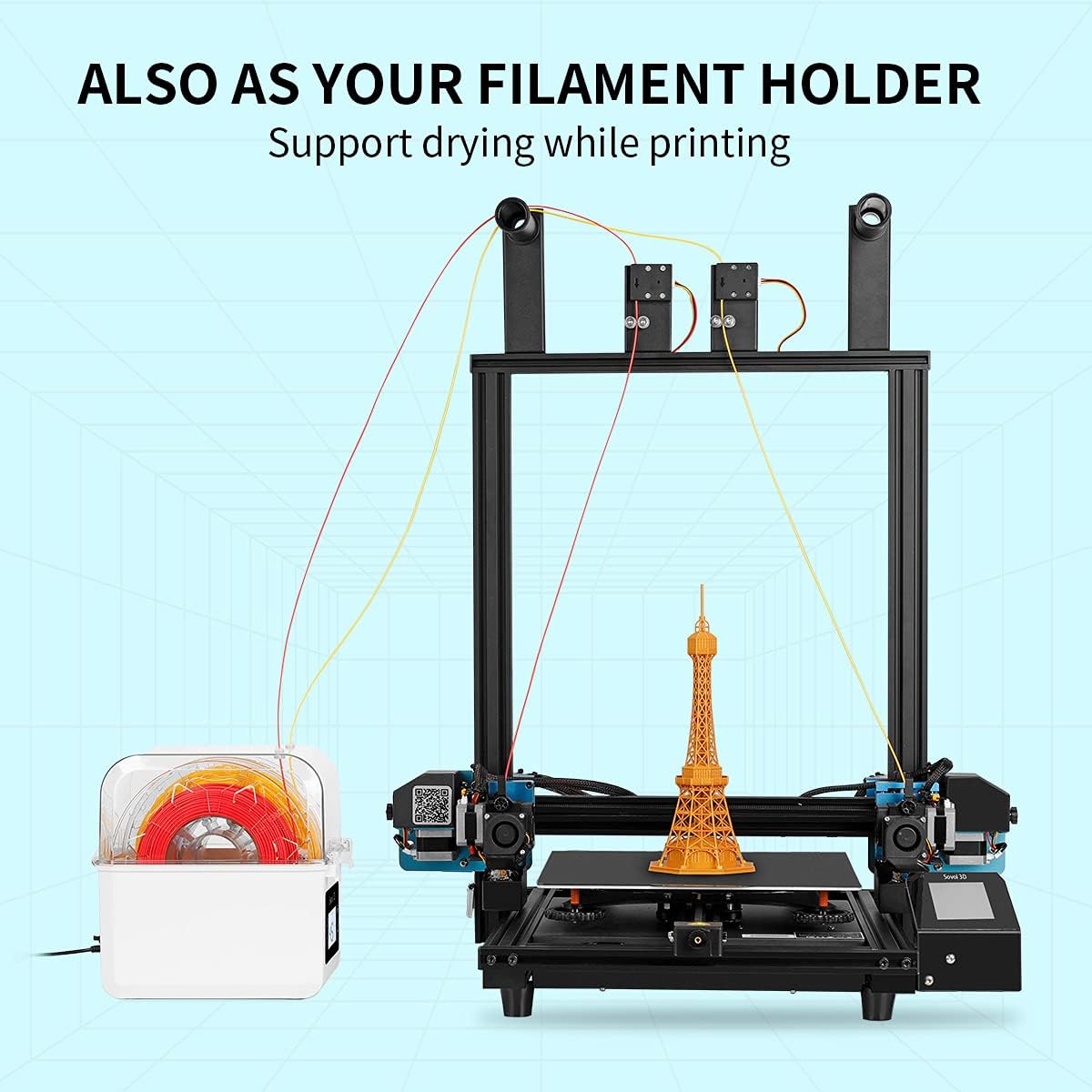 حامل بكرة مجفف خيوط الطابعة مع - مراجعة 3D Printing Cnc وسعره